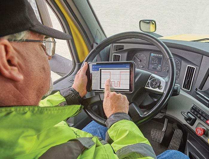 Truck driver using ELD