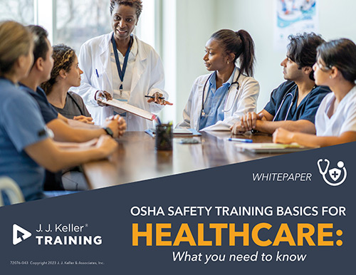 OSHA Safety Training for Healthcare Whitepaper Cover Art